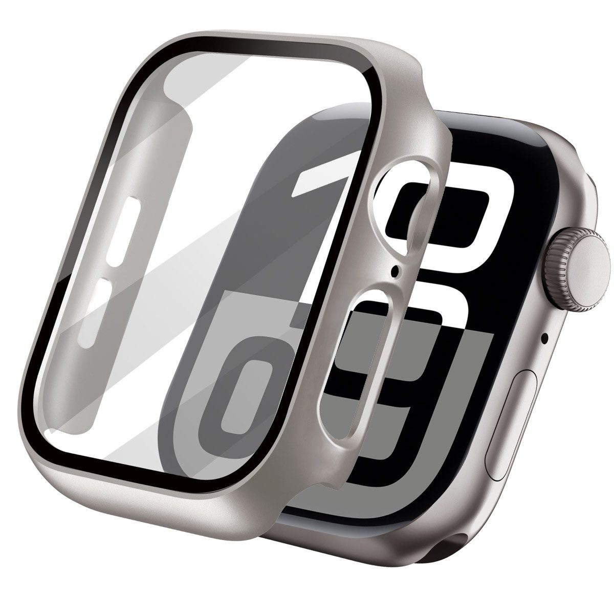 imoshion Displayschutzfolie imoshion Full Cover Hard Case Apple Watch 10 / 11 - 46 mm - Titanium, 1 Stück