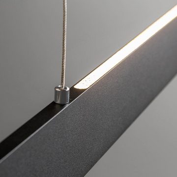 Licht-Trend Pendelleuchte Slim LED-Hängeleuchte dimmbar 3040lm Up&Down Schwarz, Warmweiß