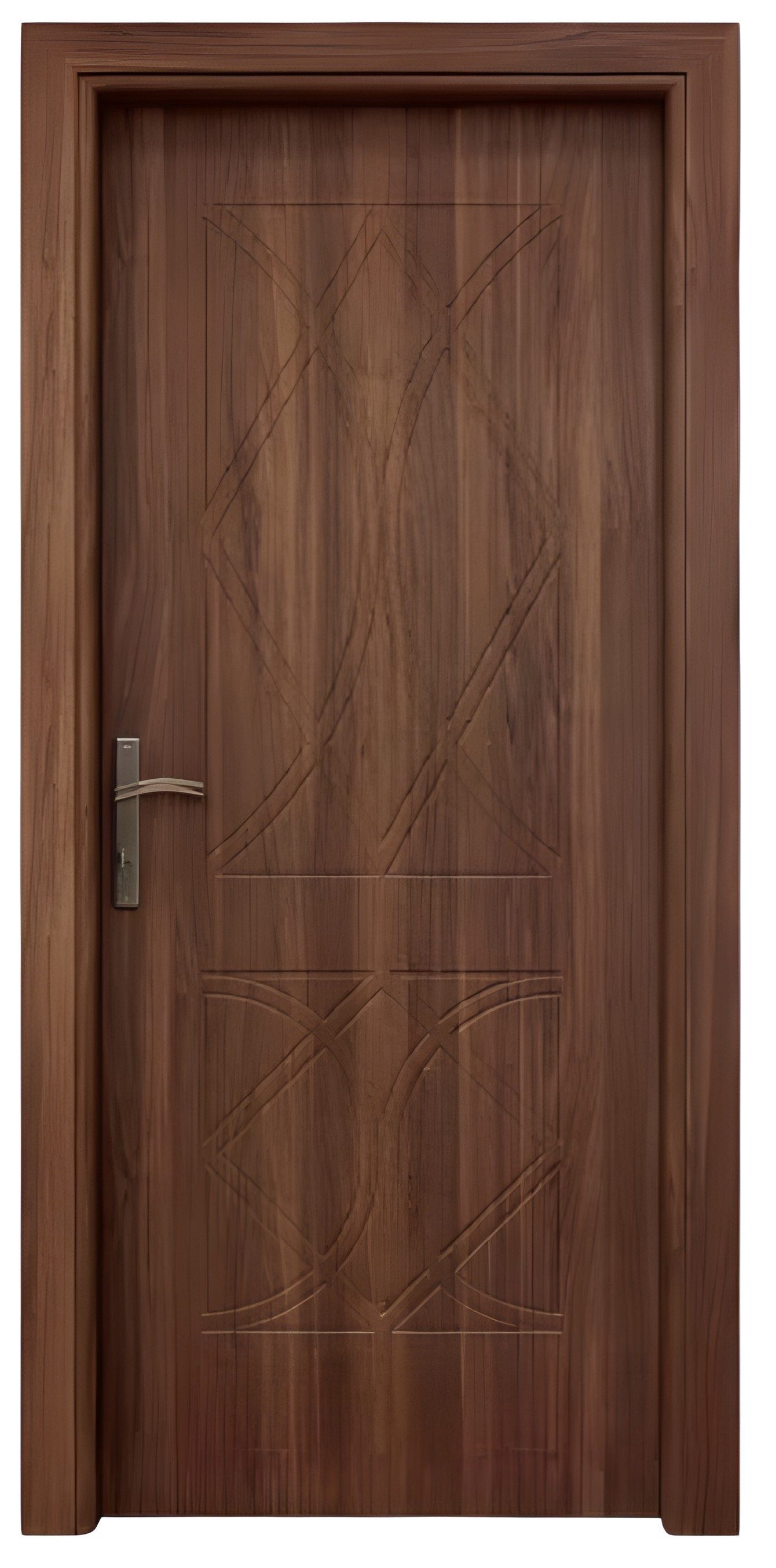 JVmoebel Zimmertür Braune PVC-Tür im Holzlook mit eleganter Optik