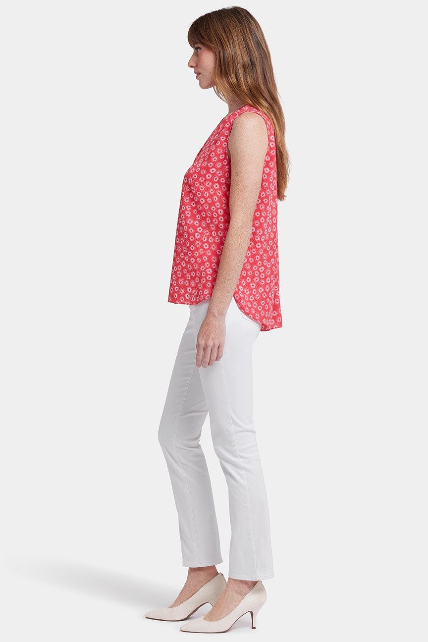 NYDJ Blusentop Ärmellose Pintuck Bluse
