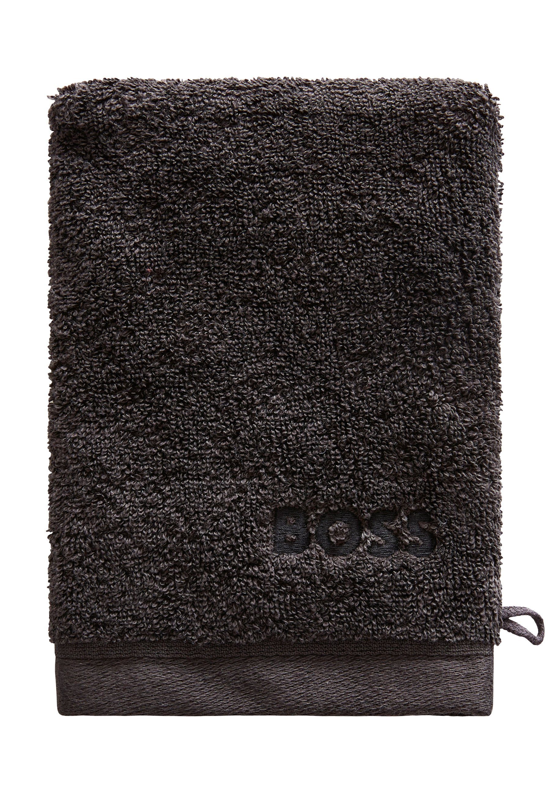 Home 4er-Set mit Handtücher Boss Design Hugo modernem BLACK Waschhandschuhe,