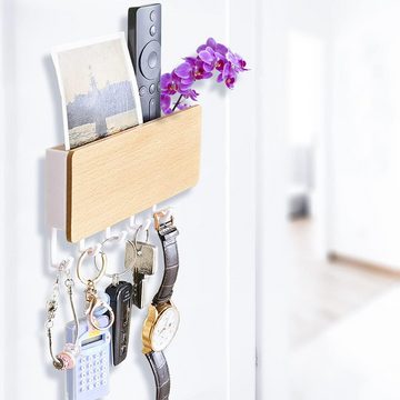 Coonoor Schlüsselbrett Schlüsselhalter mit 5 Haken, Kleine Schlüsselablage