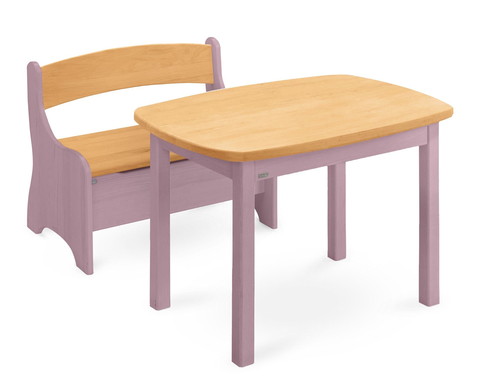 BioKinder - Das gesunde Kinderzimmer Kindersitzgruppe Levin, mit Tisch und Sitzbank, Sitzhöhe 30 cm