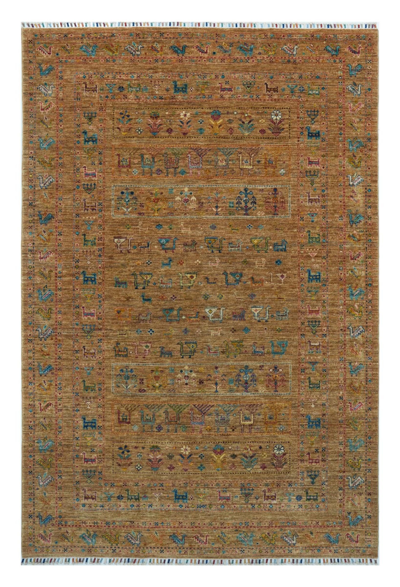 Nain Trading Orientteppich Arijana Shaal 170x251 Handgeknüpfter Orientteppich, rechteckig, Höhe: 6 mm