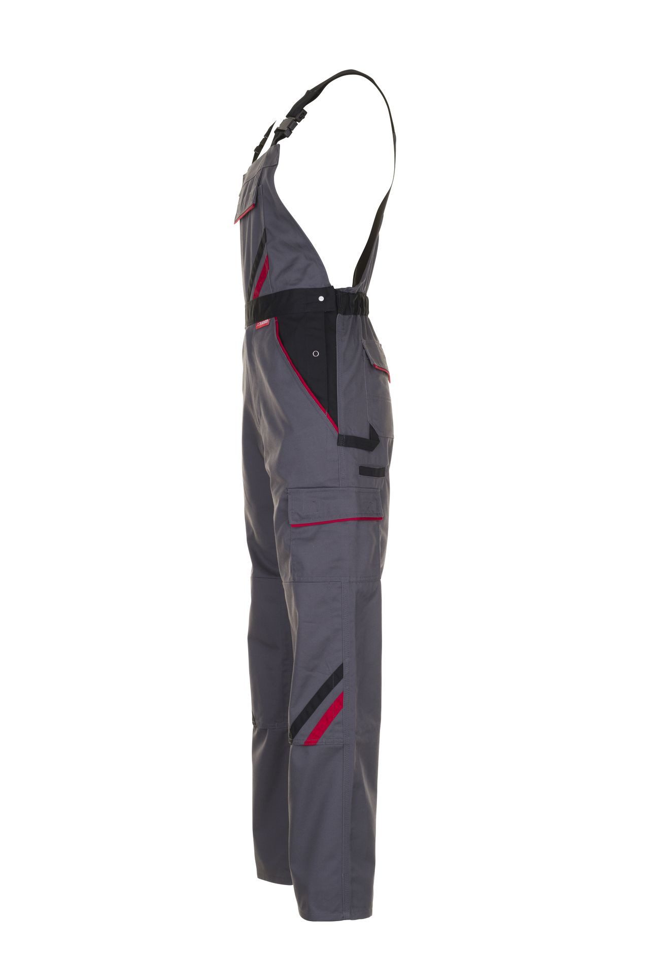 Planam Arbeitslatzhose PLANAM Herren Latzhose HIGHLINE Schiefer/Schwarz/Rot 52