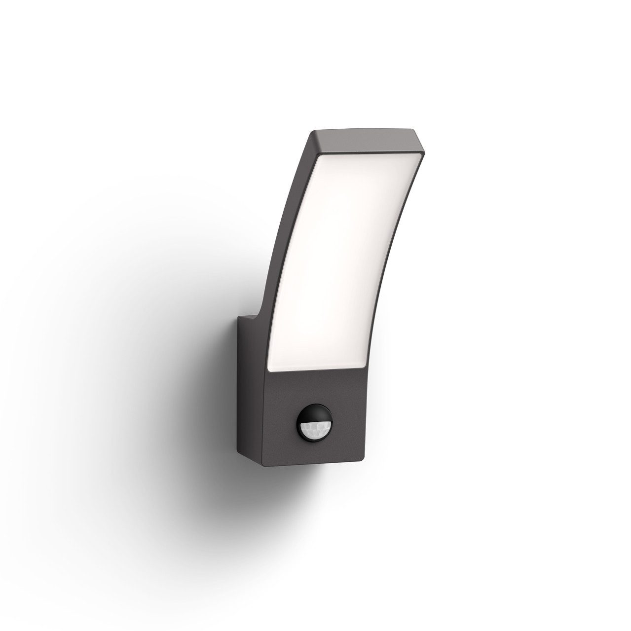 Philips Außen-Wandleuchte Philips LED Außenwandleuchte Splay anthrazit mit, Inkl. Leuchtmittel, Mit Bewegungsmelder nicht dimmbar