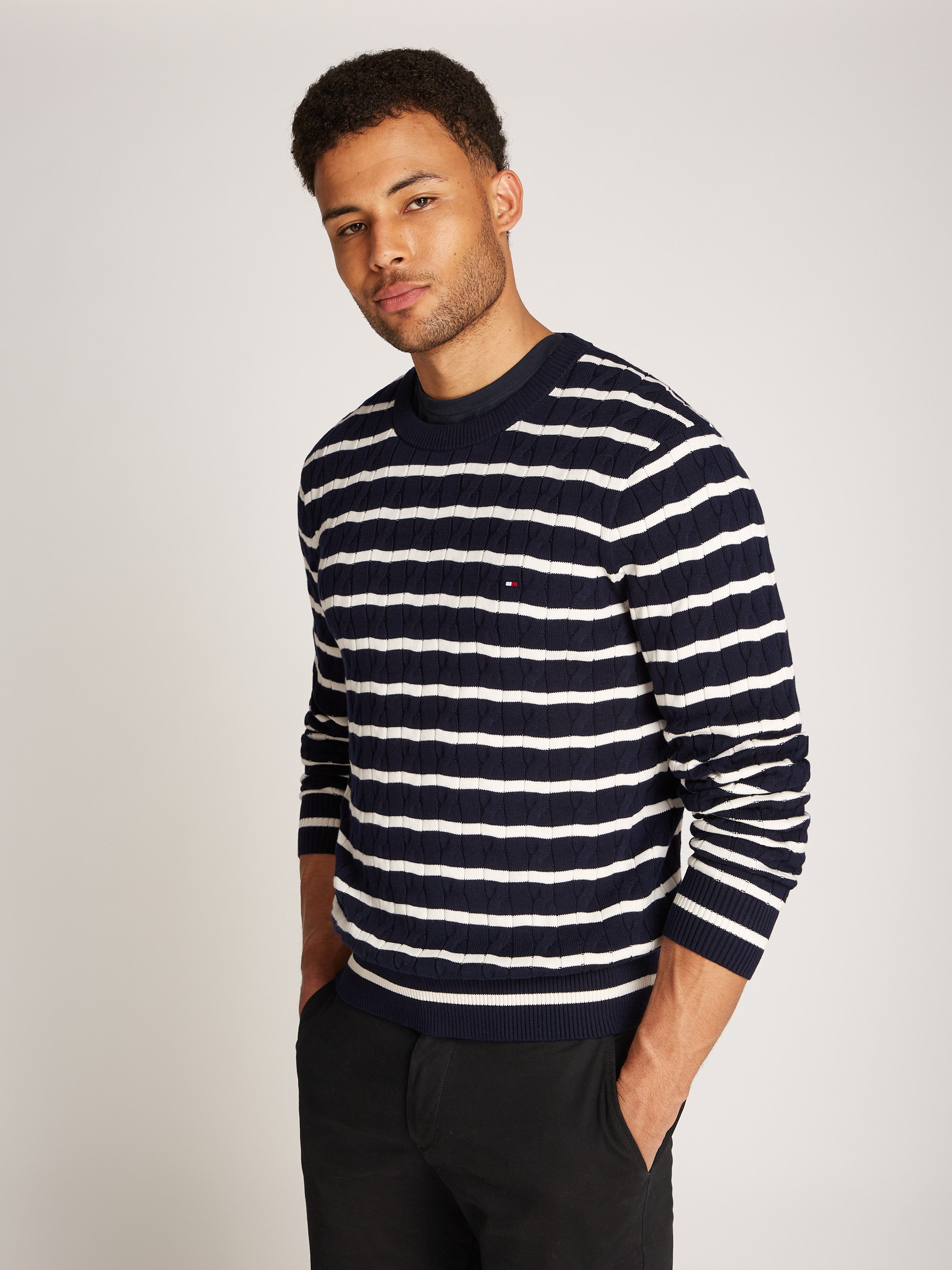 Tommy Hilfiger Strickpullover CLASSIC CABLE CREW günstig online kaufen