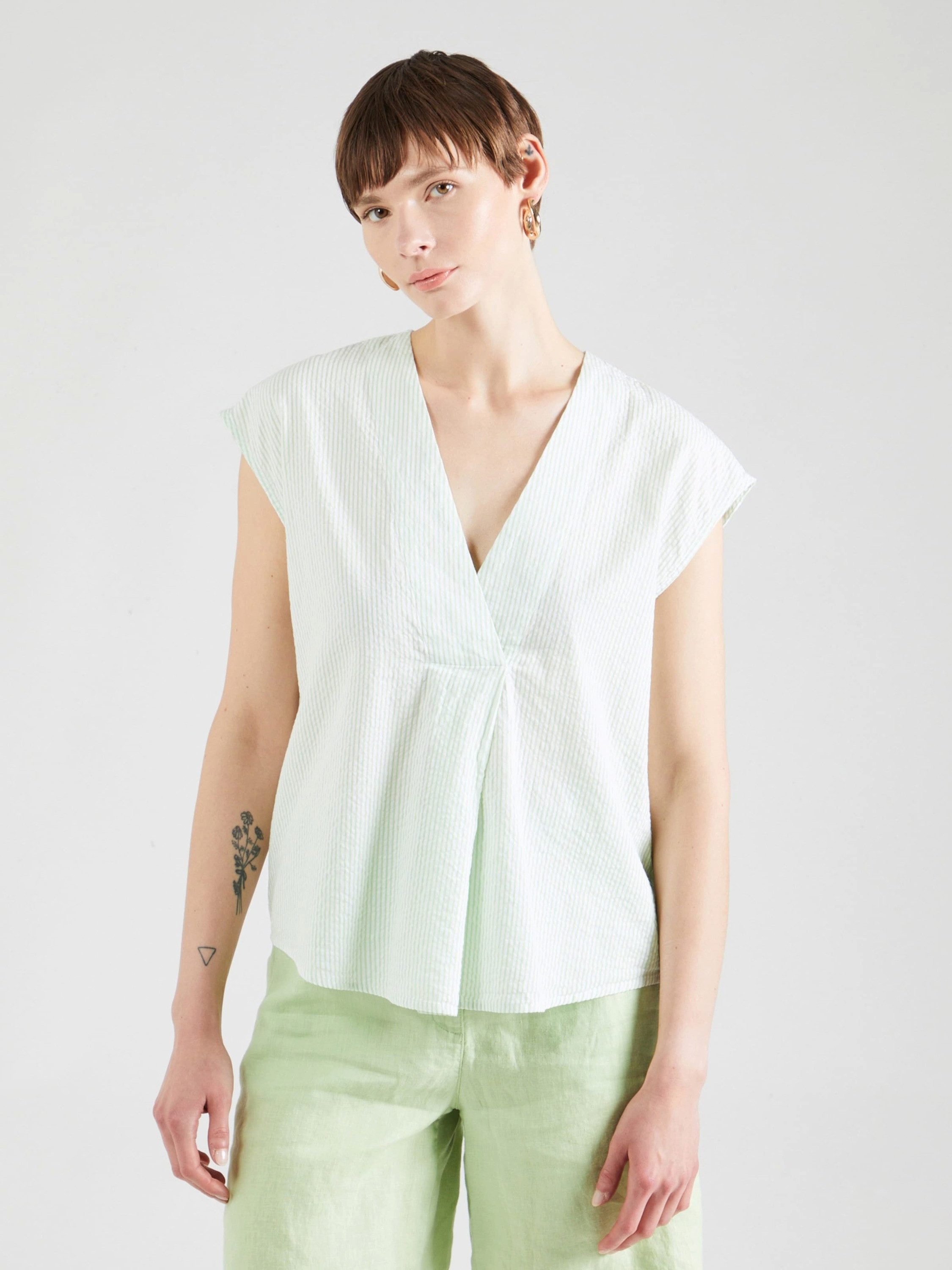 Esprit Funktionsbluse (1-tlg) Drapiert/gerafft