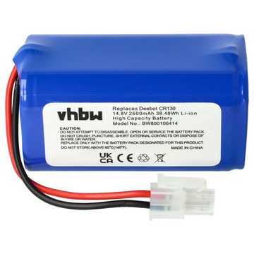 vhbw kompatibel mit Dibea D960, V870, GT200, GT9, V780, V750, V780s Staubsauger-Akku Li-Ion 2600 mAh (14,8 V)