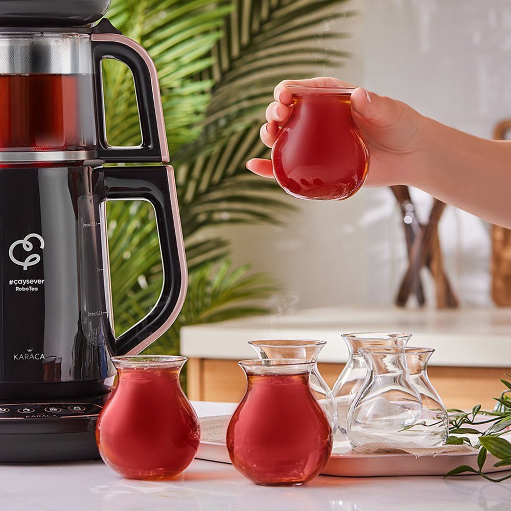 Karaca Teeservice Karaca Tatlıcan 6-teiliges Teeglas Set von Refika 6 Teegläser
