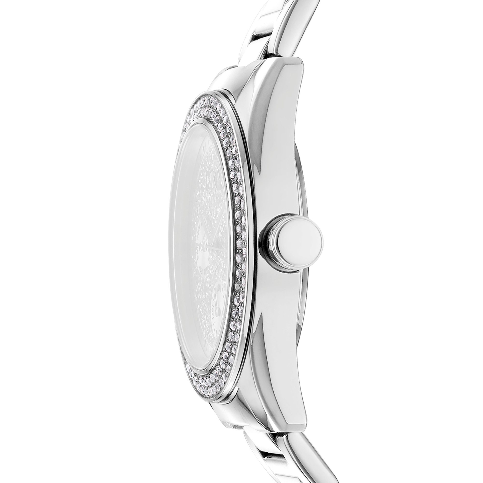 DKNY Quarzuhr Chambers Multi Glitz DK1L078M0015, Armbanduhr, Damenuhr, Edelstahlarmband, analog, Tag