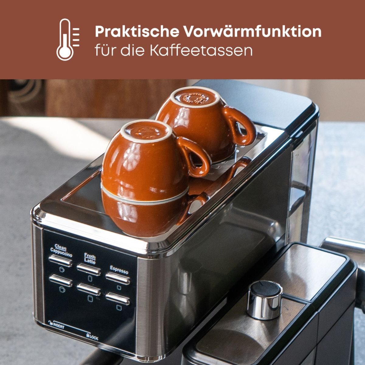 ProfiCook Siebträgermaschine Proficook PC-ES-KA 1266 Siebträger und Kapsel
