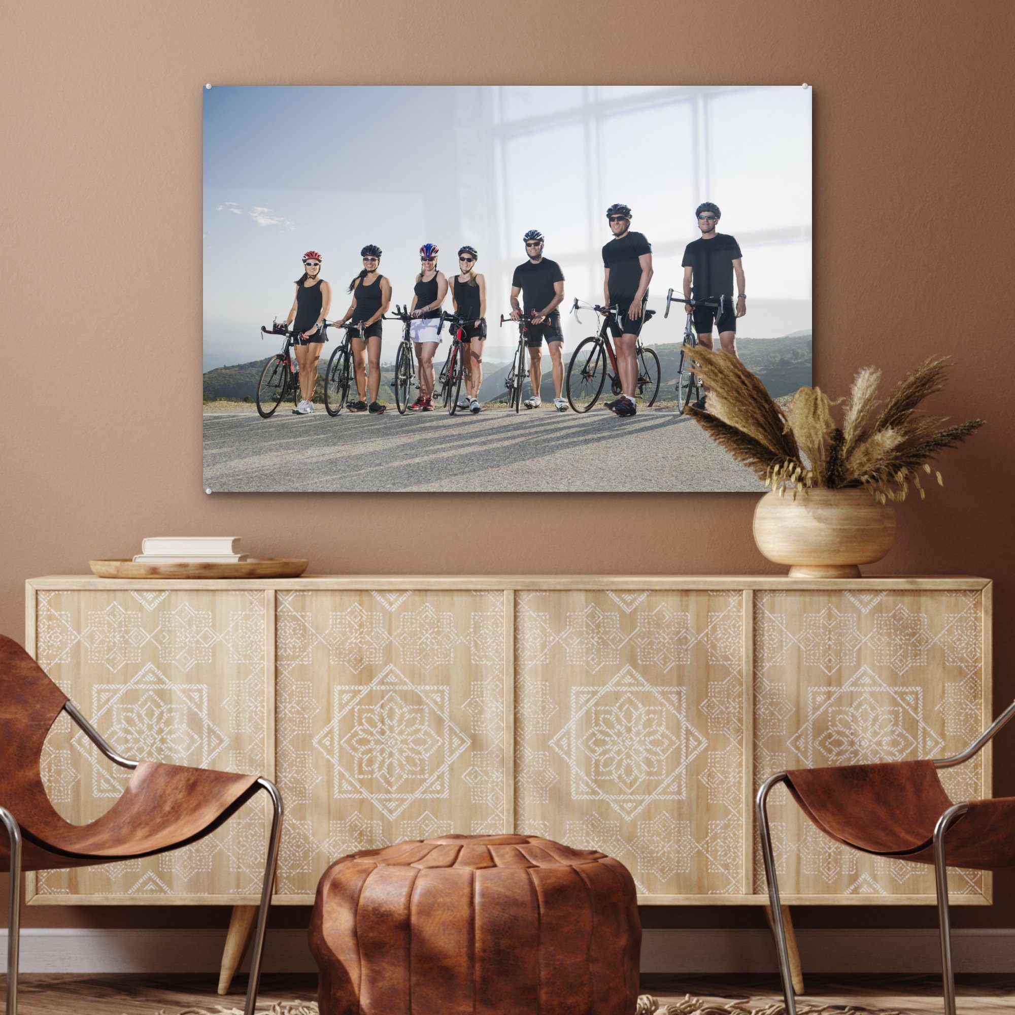 Acrylglasbild Acrylglasbilder Schlafzimmer St), Fahrräder - MuchoWow & Radsport - Helm, Wohnzimmer (1