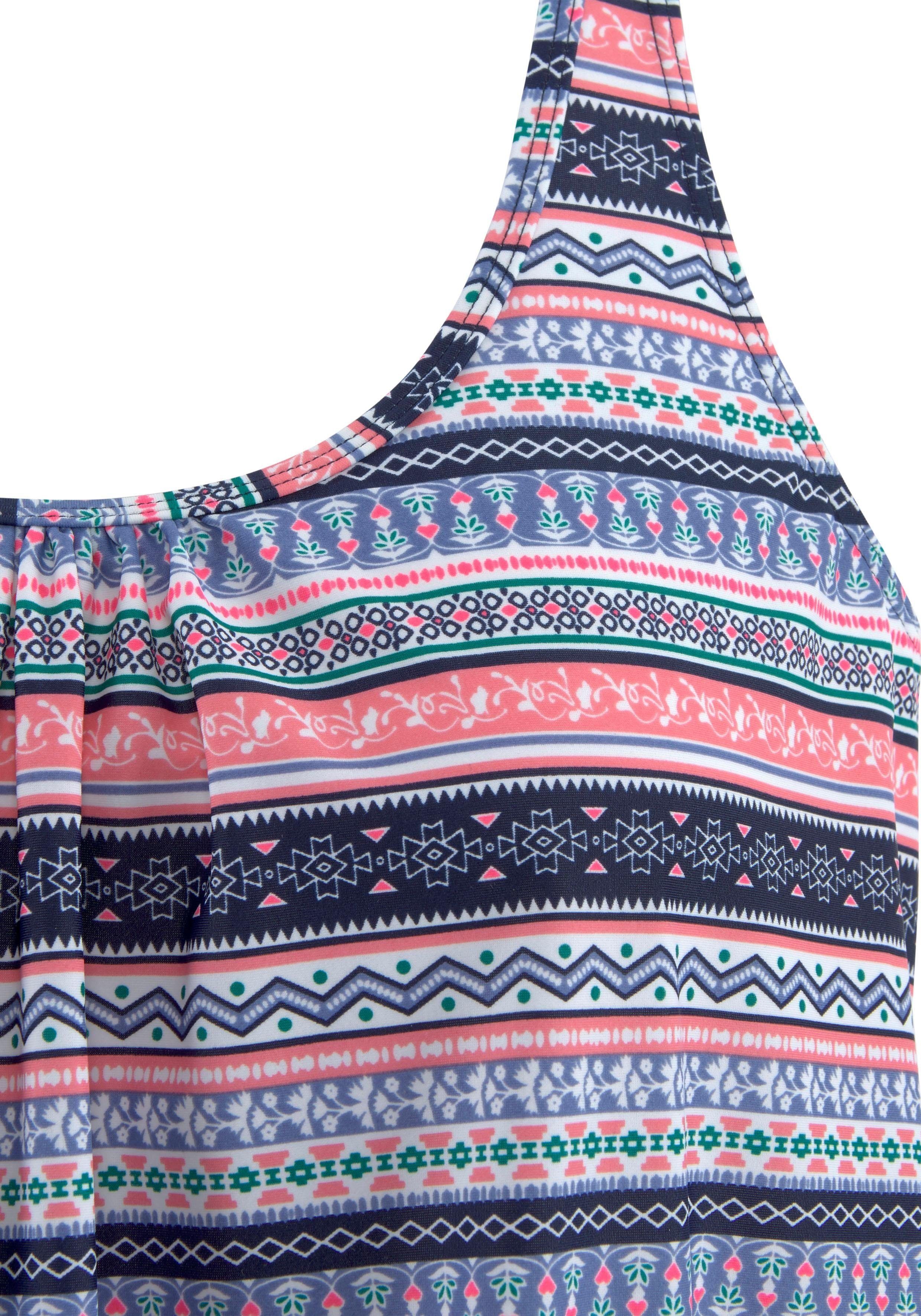 s.Oliver Oversize-Tankini mit schönem Bordürendruck