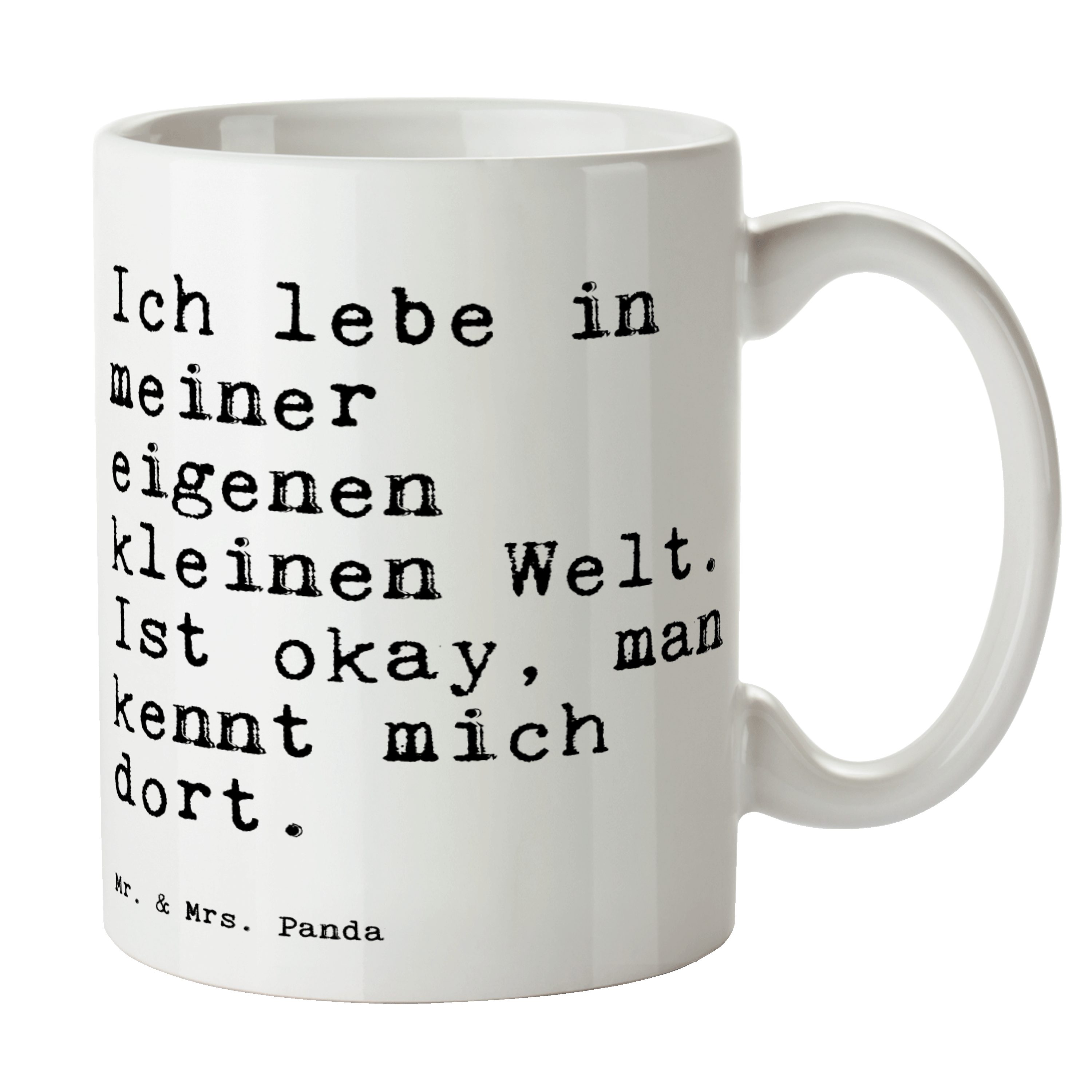 Mr. & Mrs. Panda Tasse Ich Weiß We, - Keramik Einhörner, - Sprüche lebe meiner... Spruch Geschenk, in