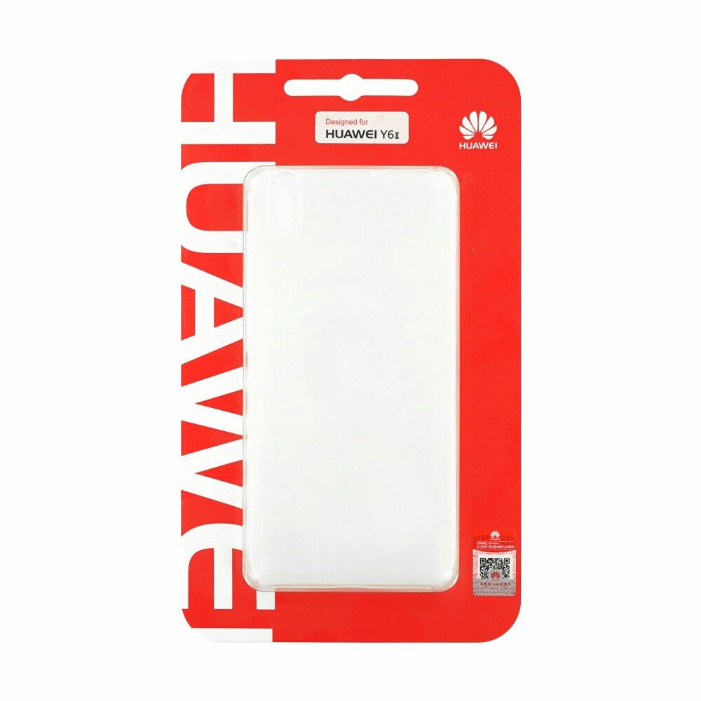 Huawei Handytasche Original Handyhülle für Huawei Y6 II Transparent Schutz Case 51991653 (Bumper)