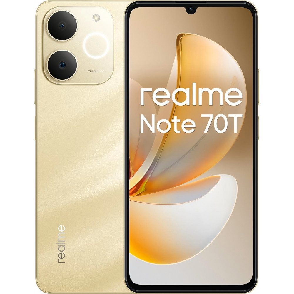 Realme Note 70T 128 GB / 4 GB - Smartphone - gold Smartphone (6,74 Zoll)