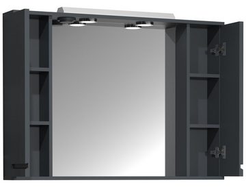 VCM Spiegelschrank Spiegelschrank Bad Spiegel Beleuchtung Silora XL (1-St)