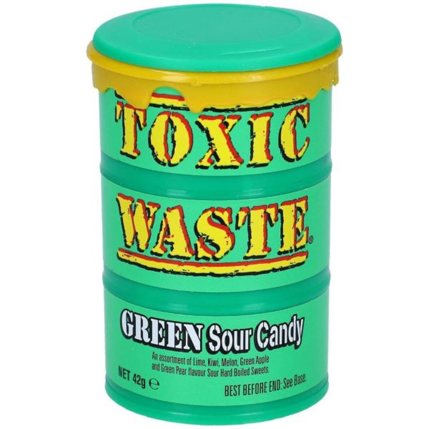 TOXIC WASTE Süßigkeit, 1 x 42 g, Green Sour Candy