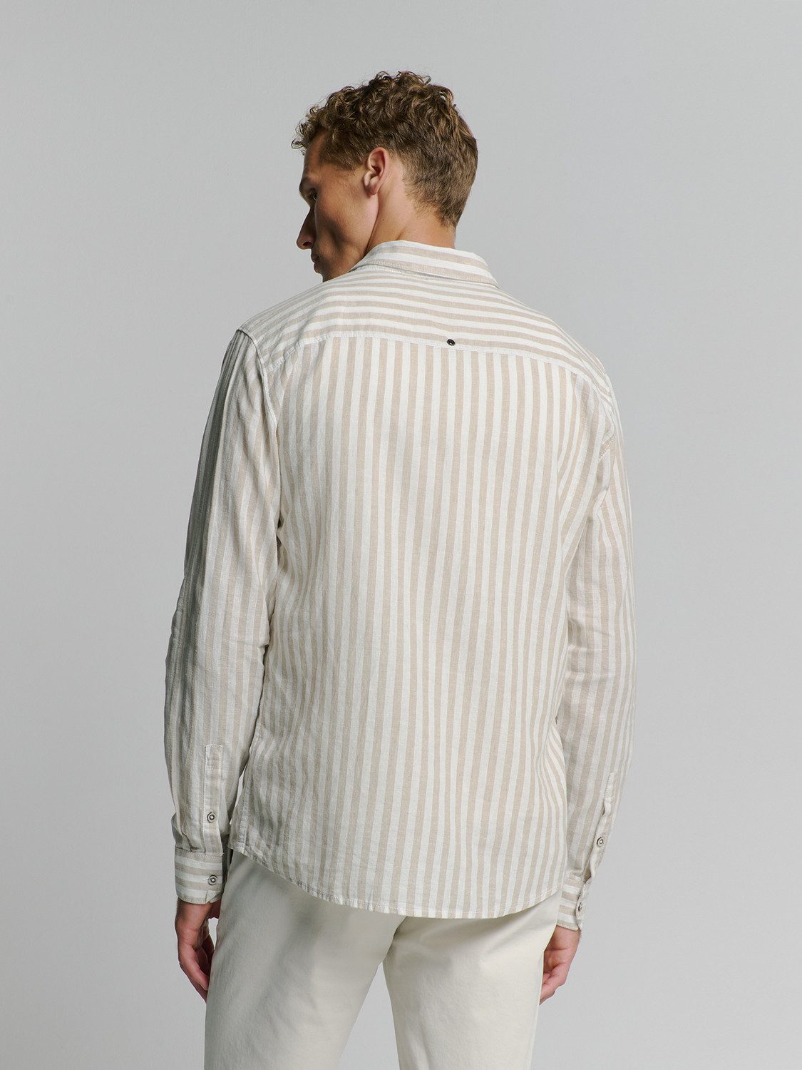 NO EXCESS Langarmhemd No Excess Leinenhemd günstig online kaufen