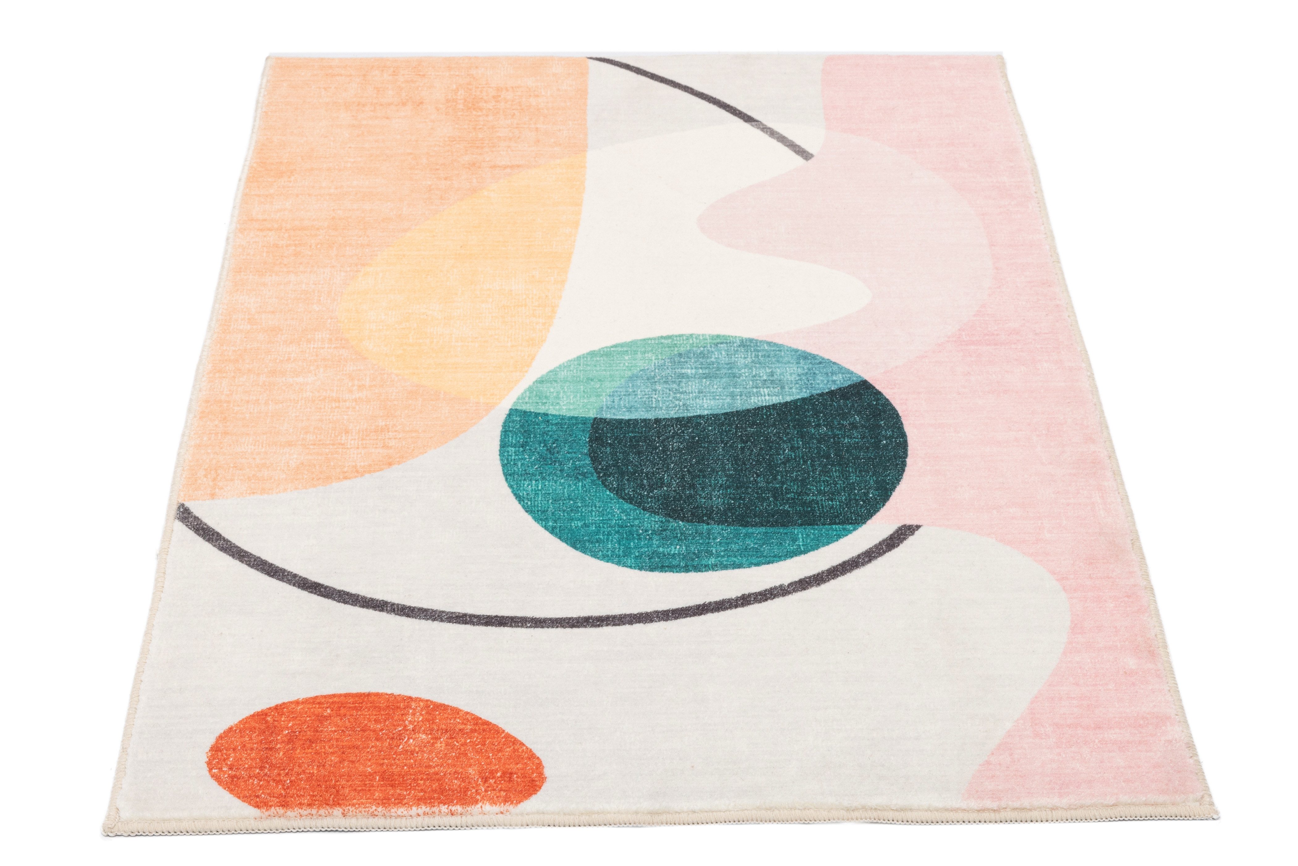 Gino Falcone Badematte Ariella GF-149, Höhe 7 mm, rutschhemmend beschichtet, fußbodenheizungsgeeignet, Polyester, rechteckig, Badteppich, bedruckt, modernes Design, weich & kuschelig