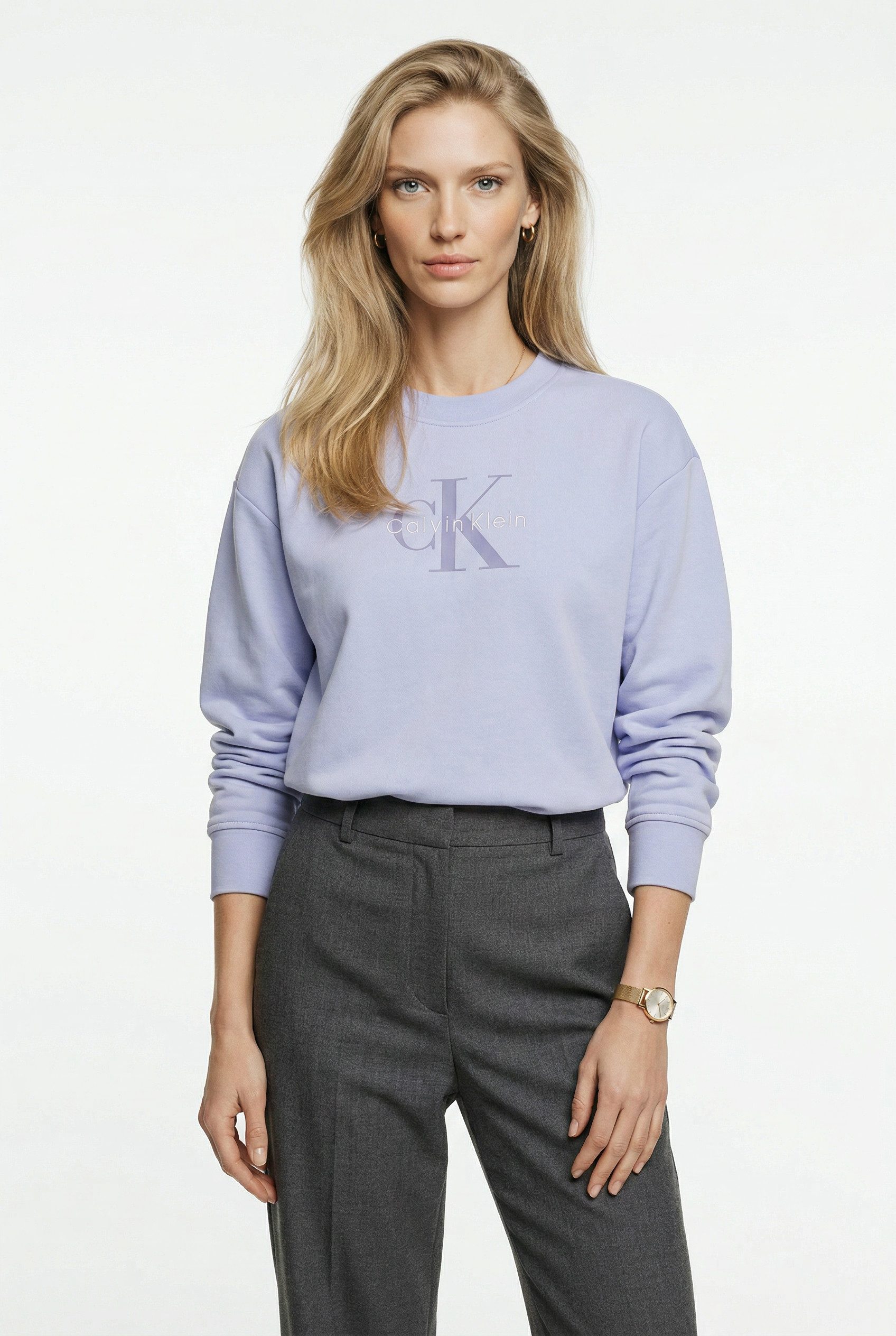 Calvin Klein Jeans Sweatshirt FRENCH TERRY MONOLOGO CREW Regular fit, Logoschriftzug