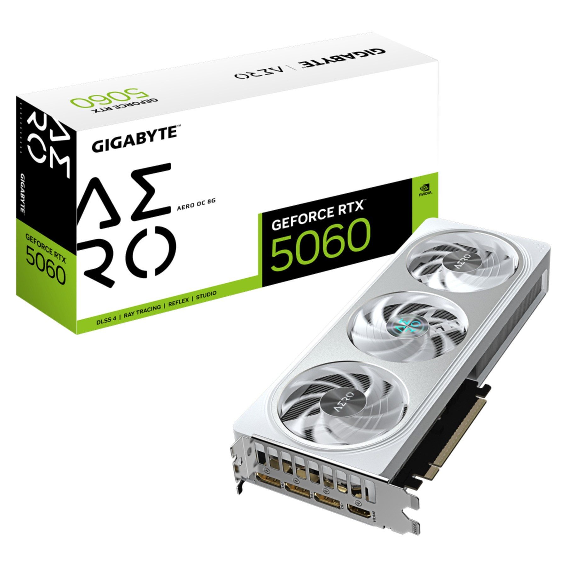 Gigabyte GeForce RTX 5060 AERO OC 8G Grafikkarte - 8GB GDDR7, 128bit, PCI-E 5.0 Grafikkarte