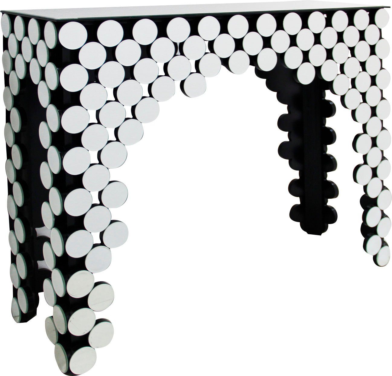 SalesFever Konsolentisch Designer Konsole, verspiegelt, in edler Form und besonderer Optik