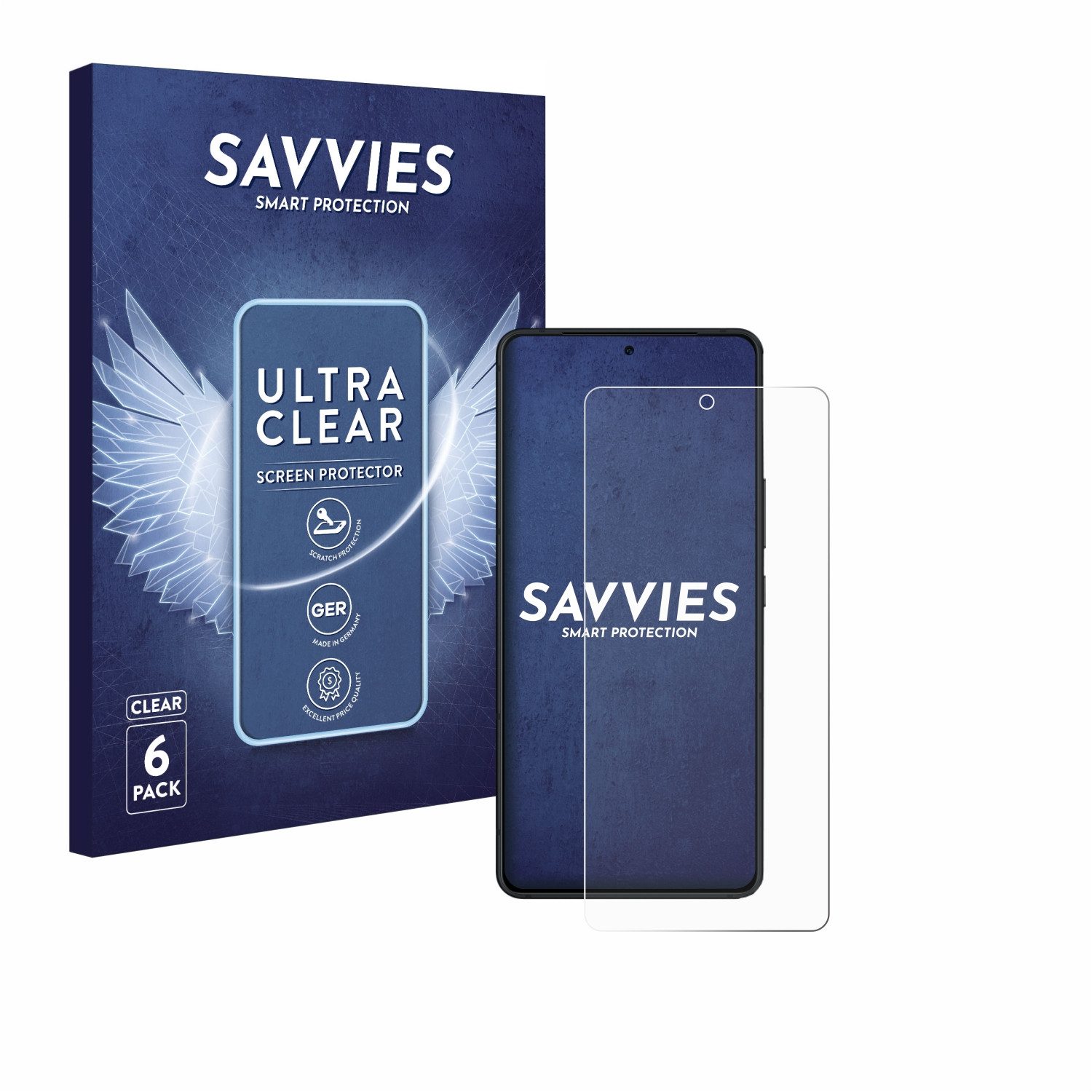Savvies Displayschutzfolie Schutzfolie für ASUS ROG Phone 9 Pro Edition, 6 Stück, Displayschutz Schutz Folie Klar Transparent