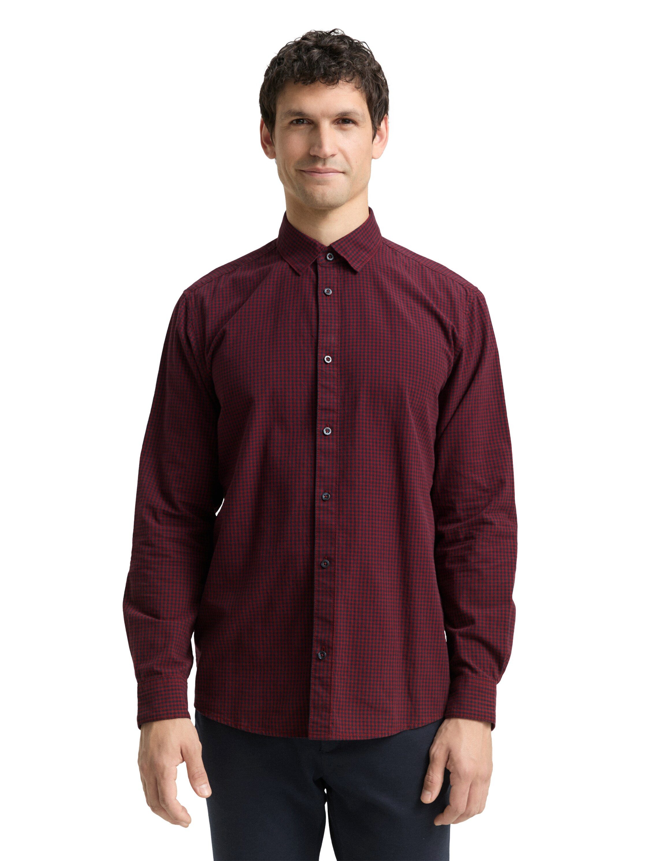 TOM TAILOR Langarmhemd mit Karomuster günstig online kaufen