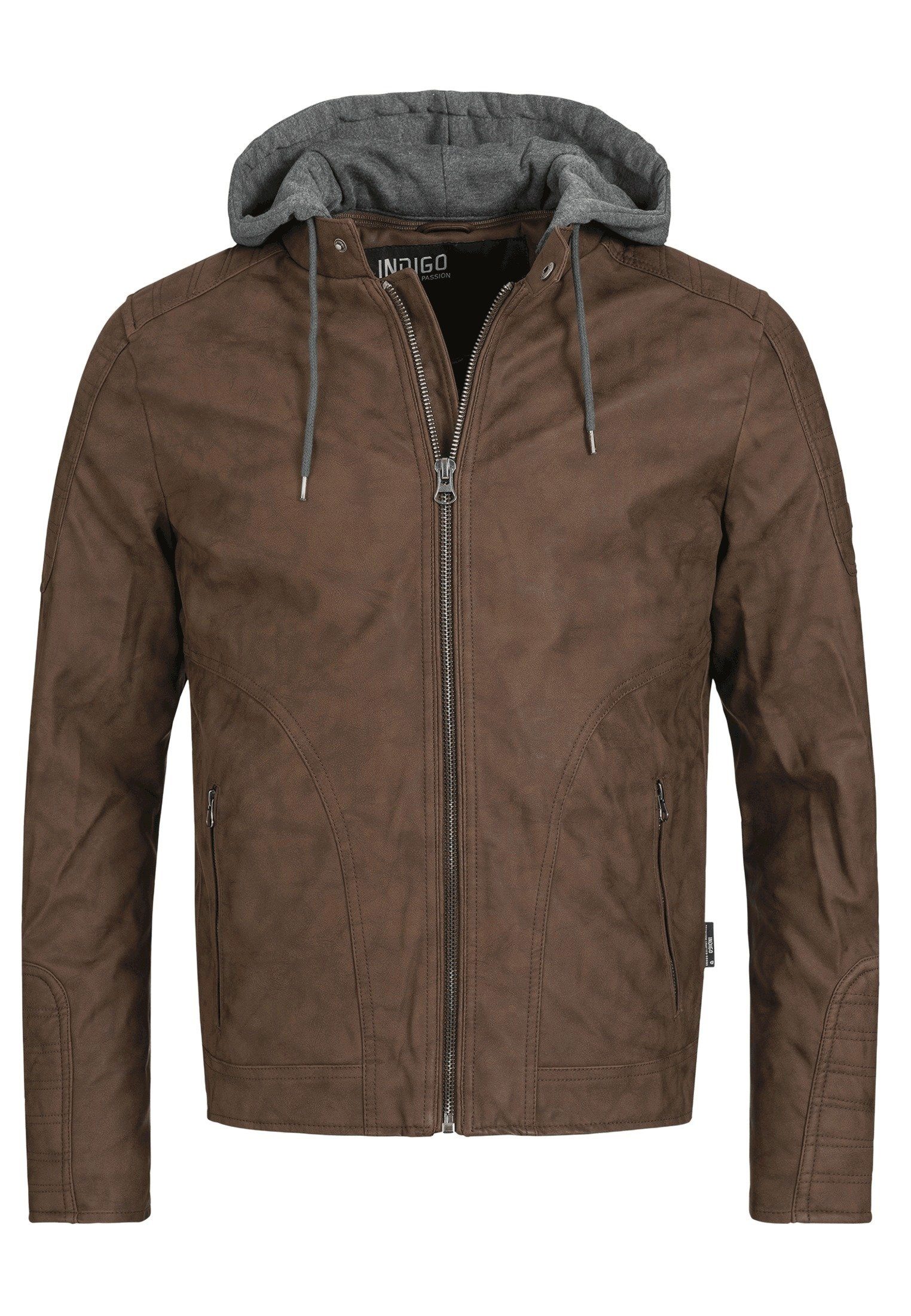 Lederimitatjacke Indicode Dk Miguel Grey