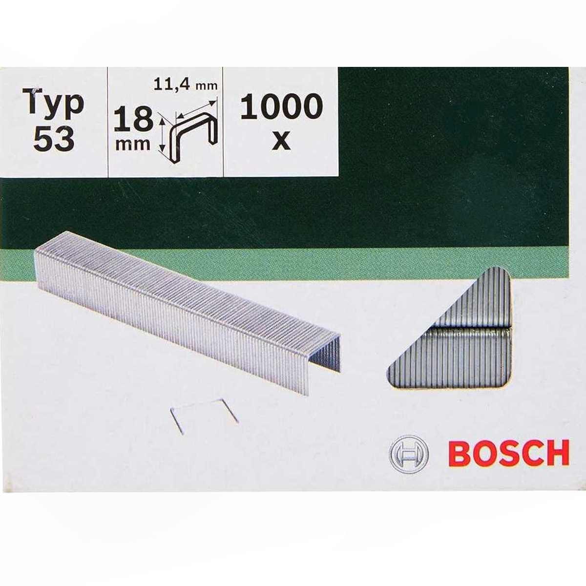 BOSCH Tackerklammer Bosch Klammern Typ 53 - 11,4 x 0,74 x 18 mm 1000 Stk. 2609255824