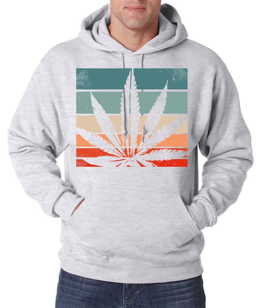 Kapuzenpullover Retro Cannabis Herren Hoodie Pullover