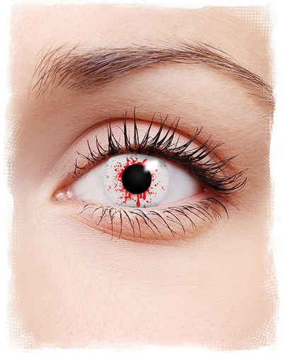 Horror-Shop Vampir-Kostüm Blut-Splatter Kontaktlinsen