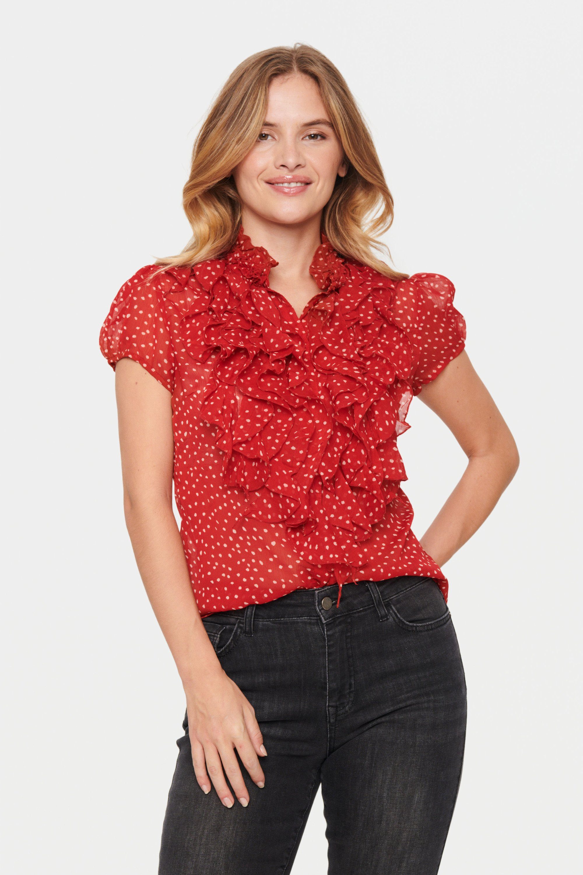 Saint Tropez Kurzarmbluse Kurzarm-Bluse LiljaSZ günstig online kaufen