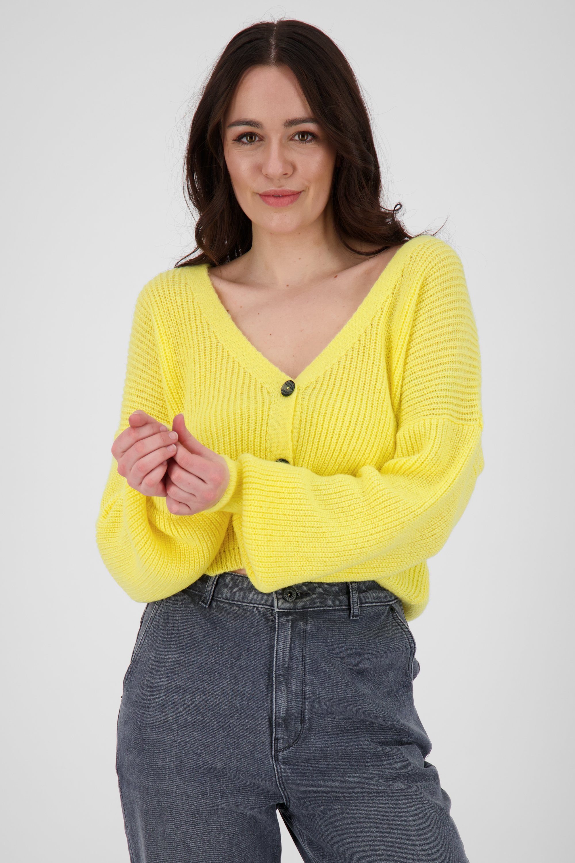 Strickjacke KrissyAK Kickin lemonade Cardigan Damen & Alife Cardigan Knit