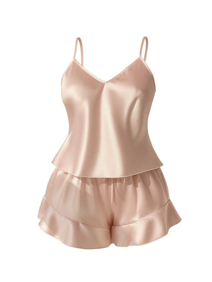 Elegant Love Shorty Damen Satin Pyjama Set – Sexy Nachtwäsche & Elegante Lo günstig online kaufen