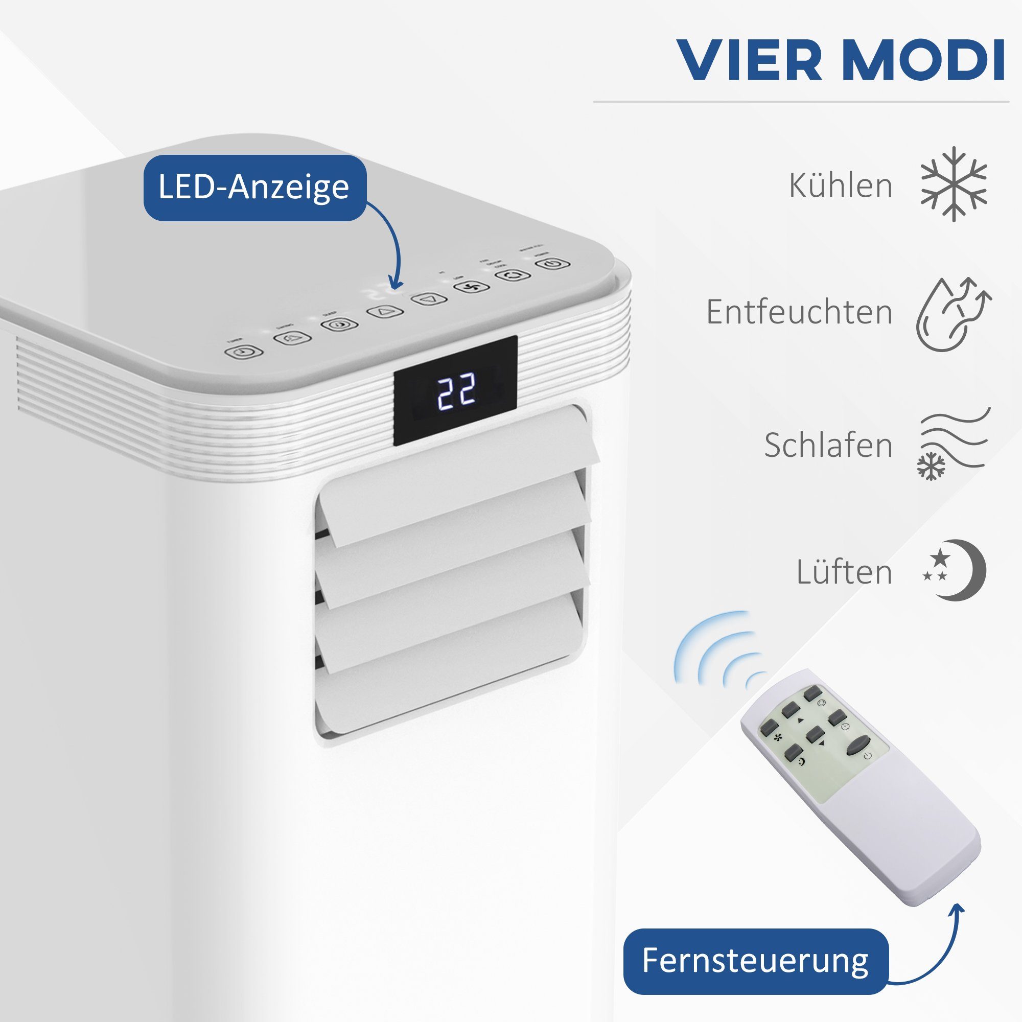 4-in-1-Klimagerät HOMCOM 823-013V90