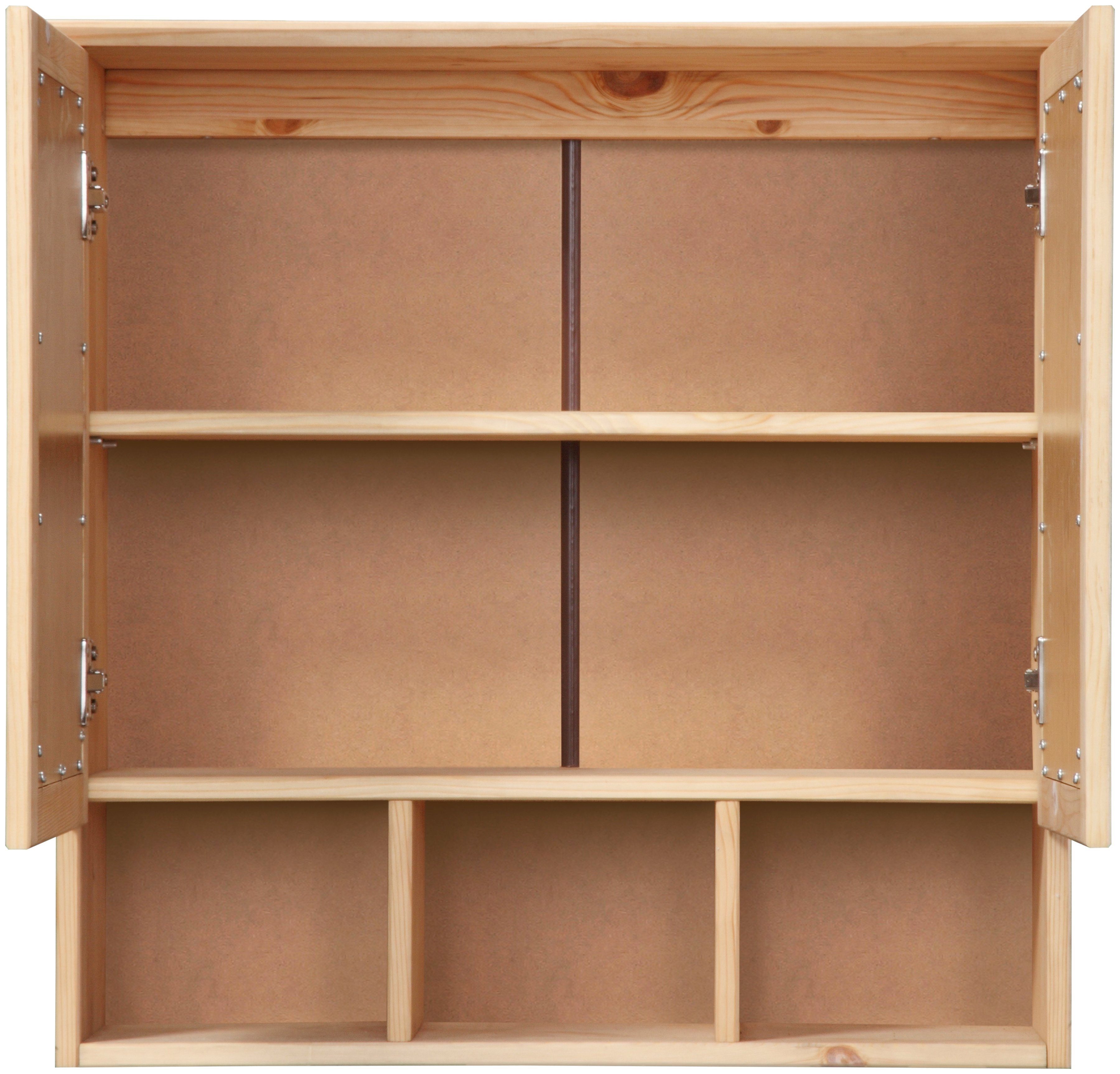welltime Spiegelschrank Landhaus Sylt Badschrank, Badmöbel, FSC®-zertifiziert Breite 62,5 cm, aus Massivholz, MADE IN EUROPE – Bild 4 von 5