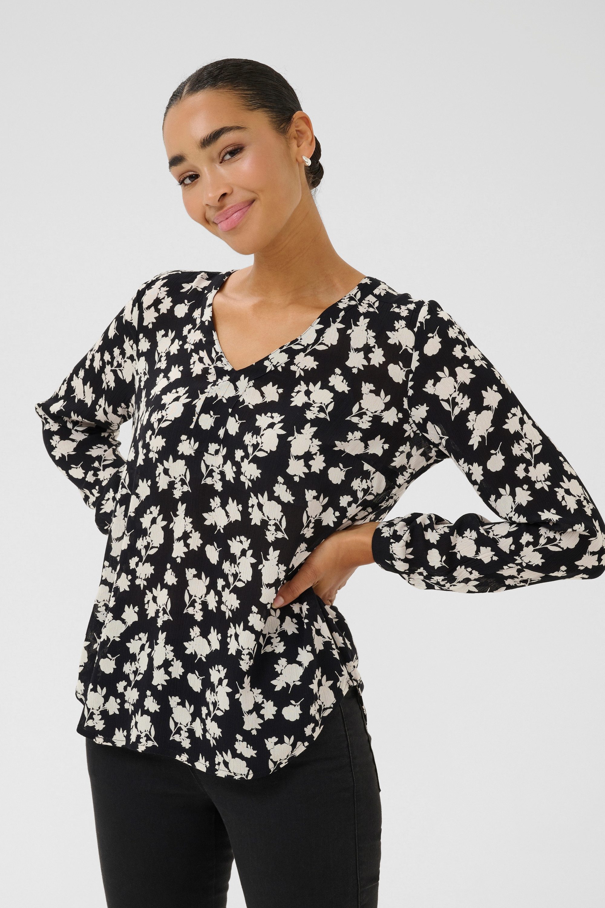 Langarmbluse Bluse langarm KAamber