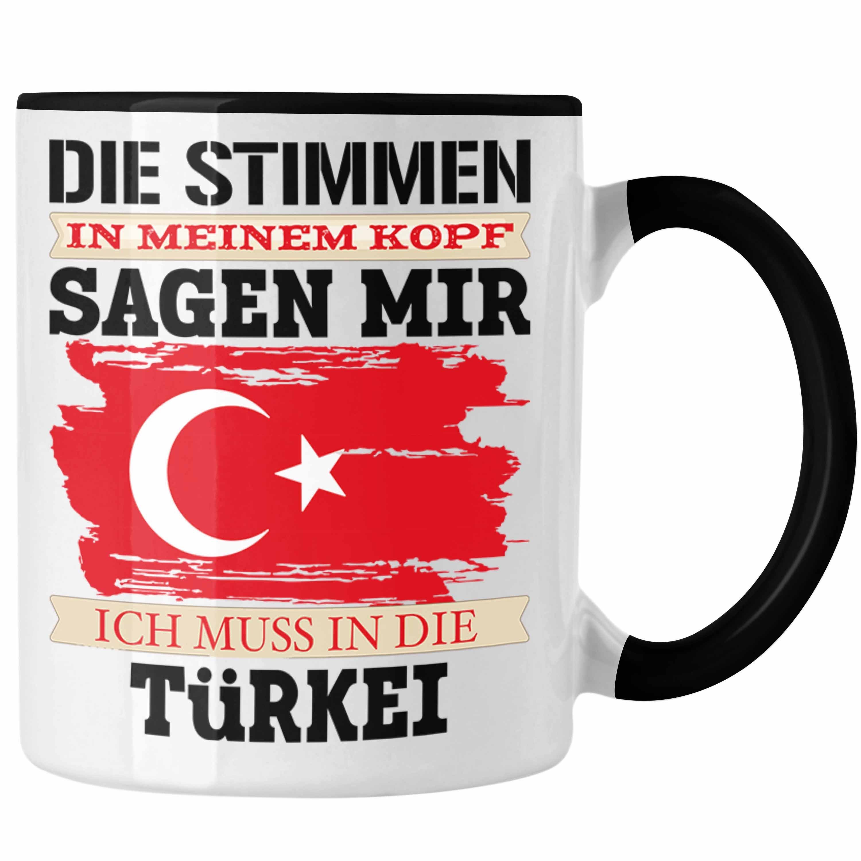 Trendation Tasse Türkei Land Tasse Geschenk Schwarz Türken Trendation für Urlaub -