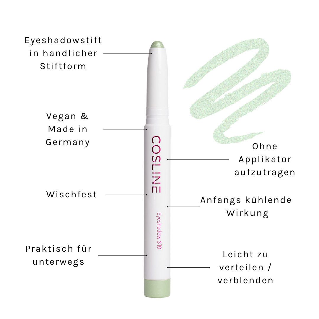 Cosline Cosmetics Lidschatten Eyeshadow, Praktische Stiftform, cremige Textur, langanhaltend, vegan