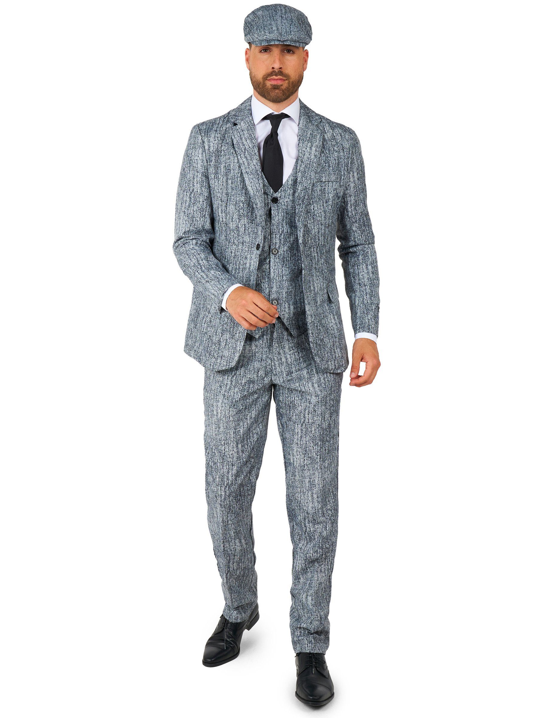 Opposuits Kostüm Offizielles 20er-Jahre Herrenkostüm von Suitmeister grau-schwarz
