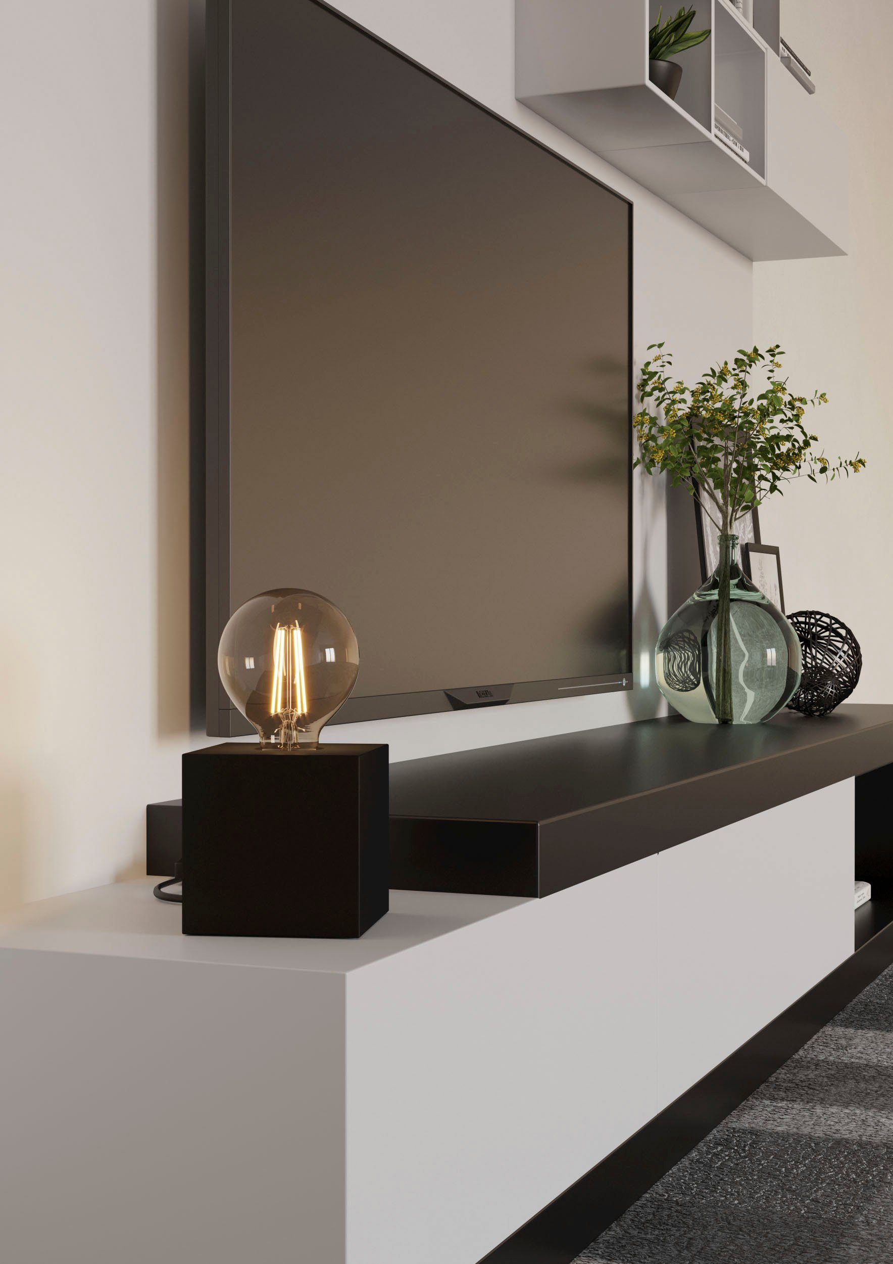 EGLO Tischleuchte PRESTWICK, Leuchtmittel wechselbar, ohne Leuchtmittel, Ti günstig online kaufen