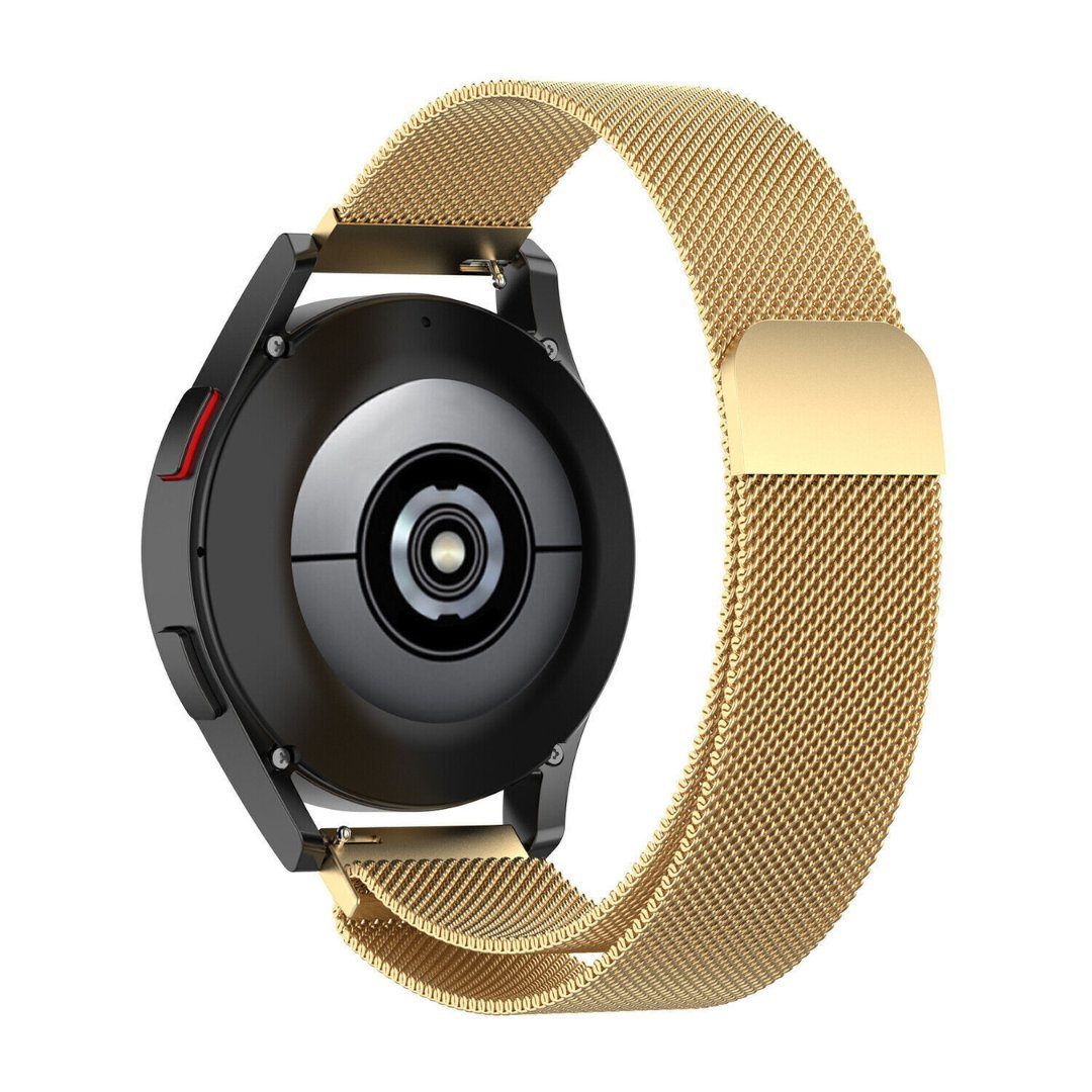 SmartUP Uhrenarmband Uhrenarmband für Huawei Watch GT / GT2 / GT2e GT3 / Pro Edelstahl, Milanese Armband, zeitloses Design, stufenlos verstellbar Vintage Gold | Uhrenarmbänder