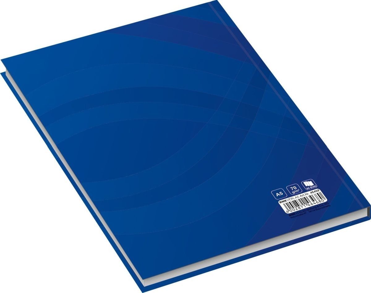 RNK Verlag Notizbuch Notizbuch Business blau A5 kariert 96 Blatt