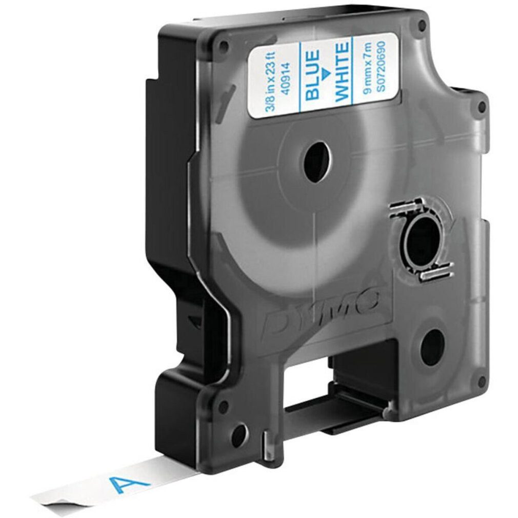 DYMO Druckerband Schriftband D1 40914 S0720690, 9 mm blau auf weiß