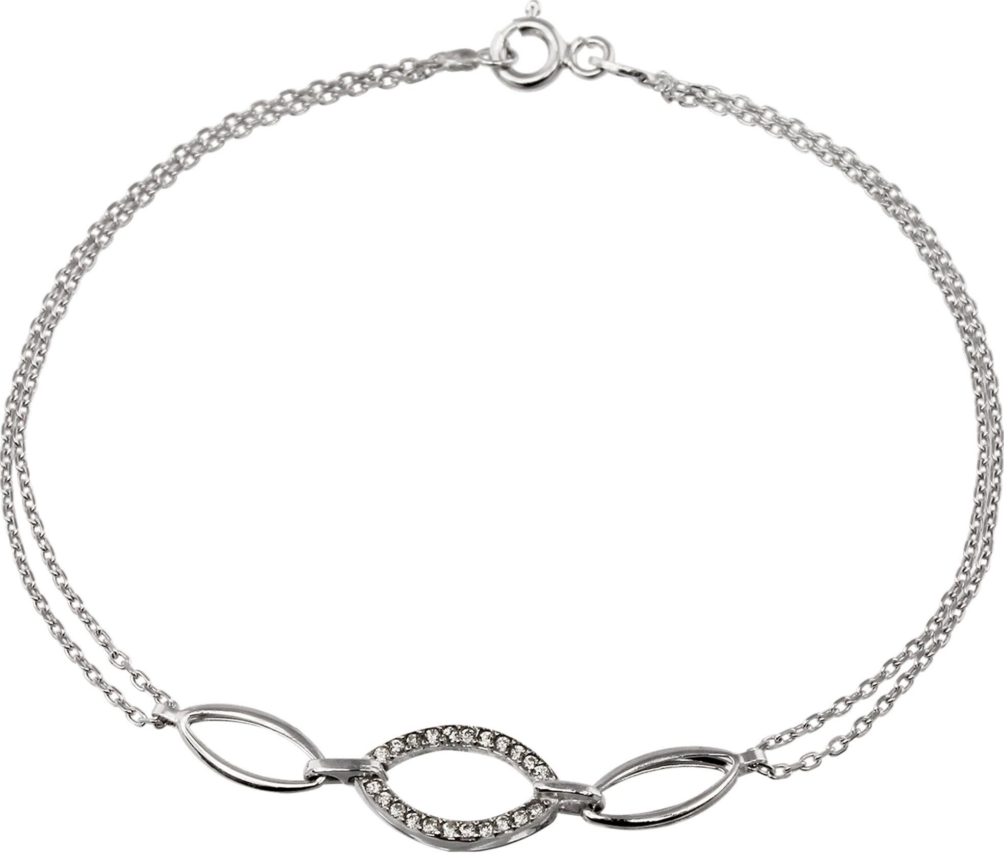 SilberDream Silberarmband SilberDream Armschmuck 19cm 925 Silber (Armband), Damen Armband (Oval) ca. 19cm, 925 Sterling Silber, Farbe: silber, wei