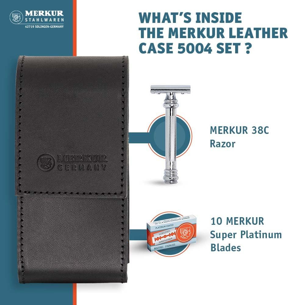 Merkur Universalmesser Merkur 38001 Rasier-Set, Rasierhobel, 10 Klingen Super Platinum