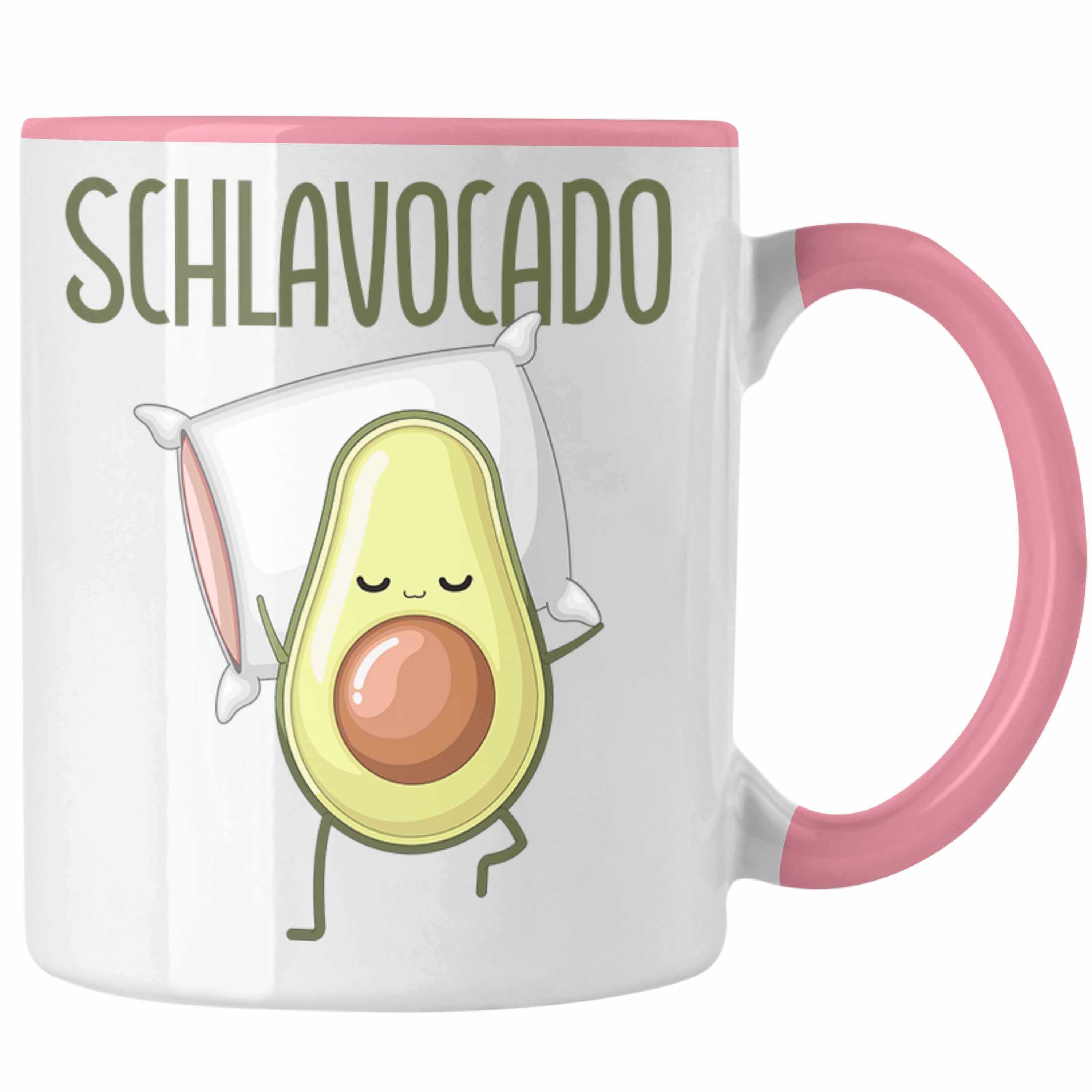 Trendation Tasse Lustige Tasse Avocado-Motiv Geschenk Mittagsschlaf-Liebhaber Nap Rosa